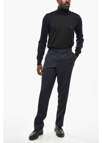 Pantaloni casual CORNELIANI Cc Colelction Wool Pants With Scalloped Hem Blue Barbati (BM 19436381) 3