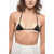 DSQUARED2 Solid Color Triangle Bikini Top Black