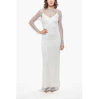 Rochii lungi Rhinestoned Net Caracas Maxi Dress Femei