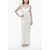 Max Mara Rhinestoned Net Caracas Maxi Dress White