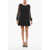 Céline Virgin Wool Sheath Dress With Sheer Sleeves Black