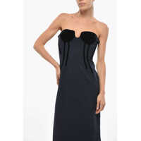 Rochii lungi Max Mara Dama - Rochii lungi Max Mara Sportmax Velour Detailed Anemone Midi Sheath Dress Blue Femei (BM 19436405) - B-mall.ro