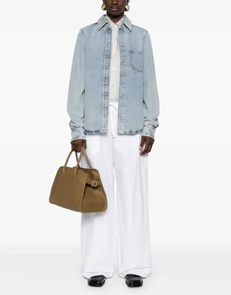 Camasi de blugi TOTME Denim Overshirt With Breast Pocket Blue Femei (BM 19436414) 2