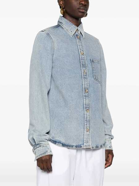 Camasi de blugi TOTME Denim Overshirt With Breast Pocket Blue Femei (BM 19436414) 3