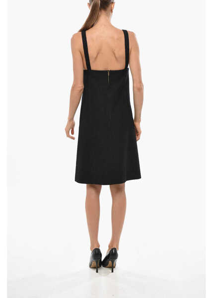 Rochii scurte Dior Boucl Wool Blend Slip Dress Black Femei (BM 19436417) 3