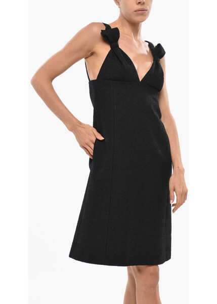 Rochii scurte Dior Boucl Wool Blend Slip Dress Black Femei (BM 19436417) 4