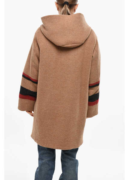 Paltoane Bacon Quilted Blanket Wool Coat With Decentralized Zip Beige Femei (BM 19436429) 3