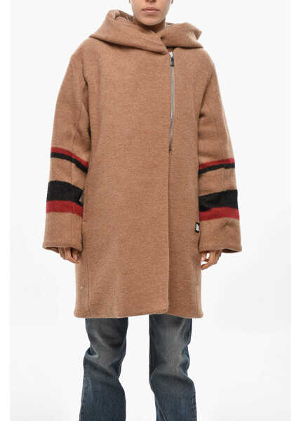 Paltoane Bacon Quilted Blanket Wool Coat With Decentralized Zip Beige Femei (BM 19436429) 1