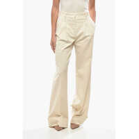 Pantaloni casual Double-Pleated Nathalie Pinstriped Pants Femei