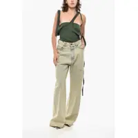 Blugi drepti GIUSEPPE DI MORABITO Dama - Blugi drepti GIUSEPPE DI MORABITO Vintage Washed Wide Leg Denims With Rhinestones 30Cm Light Blue Femei (BM 19436459) - B-mall.ro