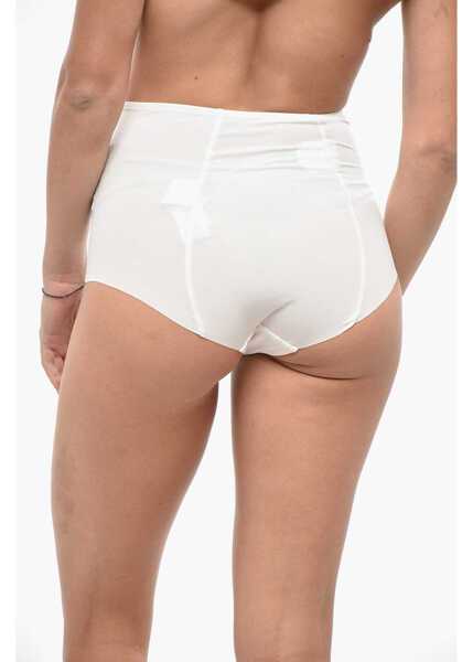 Lenjerie intima Elisabetta Franchi High-Waisted Stretch Fabric Knickers White Femei (BM 19436462) 2