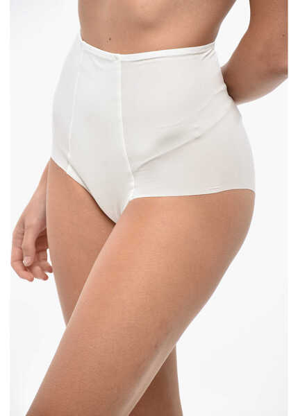 Lenjerie intima Elisabetta Franchi High-Waisted Stretch Fabric Knickers White Femei (BM 19436462) 3