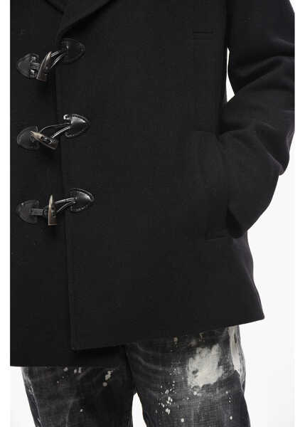 Paltoane Givenchy Wool Peacoat With Frogs Closure Black Barbati (BM 19436468) 3