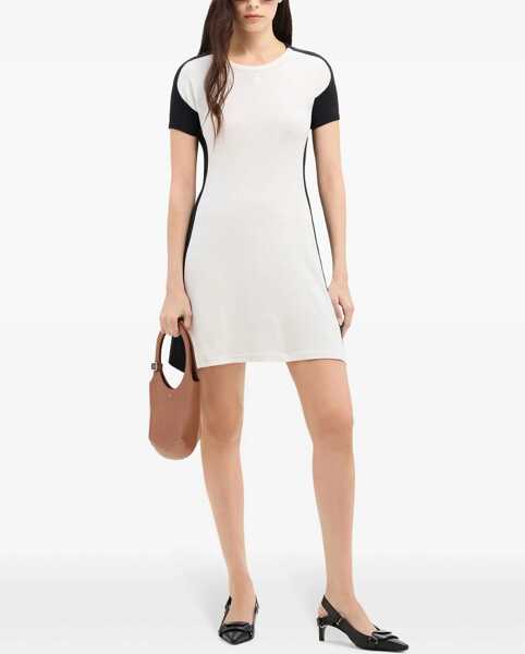 Rochii scurte COURRGES Two-Tone A-Line Mini Dress Black & White Femei (BM 19436474) 2