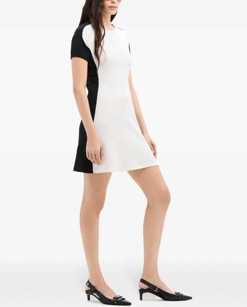Rochii scurte COURRGES Two-Tone A-Line Mini Dress Black & White Femei (BM 19436474) 3