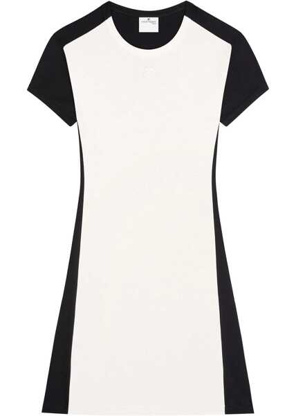 Rochii scurte COURRGES Two-Tone A-Line Mini Dress Black & White Femei (BM 19436474) 1