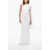 Max Mara One-Shoulder Lorena Mermaid Dress With Accordion Detail White