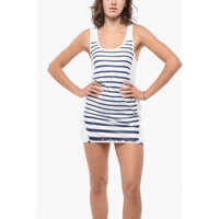 Rochii scurte Jean Paul Gaultier Dama - Rochii scurte Jean Paul Gaultier Striped Bodycon Tank Dress White Femei (BM 19436480) - B-mall.ro