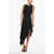 Givenchy Asymmetric Dress With Monogram Silk Sheer Skirt Black