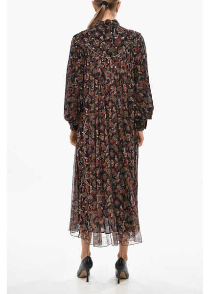 Rochii lungi Cline Paisley Patterned Silk Blend Shirt Dress Multicolor Femei (BM 19436495) 3