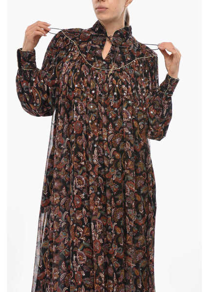 Rochii lungi Cline Paisley Patterned Silk Blend Shirt Dress Multicolor Femei (BM 19436495) 4