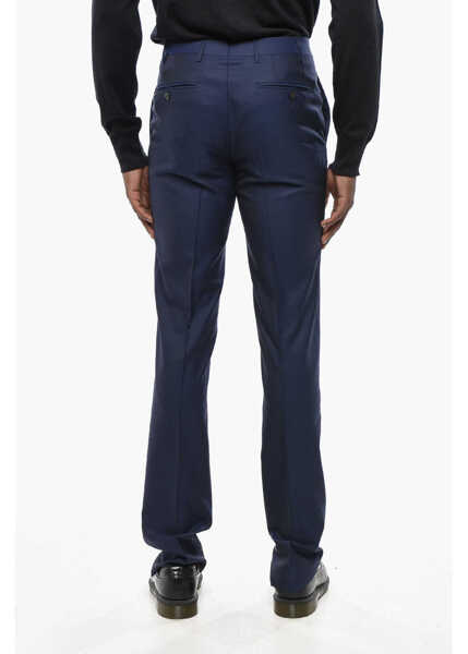 Pantaloni casual CORNELIANI Virgin Wool Pants With Scalloped Hem Blue Barbati (BM 19436498) 2