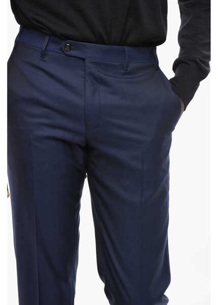 Pantaloni casual CORNELIANI Virgin Wool Pants With Scalloped Hem Blue Barbati (BM 19436498) 3