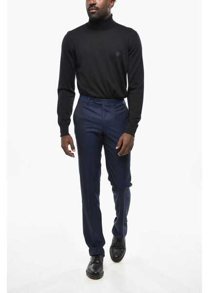 Pantaloni casual CORNELIANI Virgin Wool Pants With Scalloped Hem Blue Barbati (BM 19436498) 4