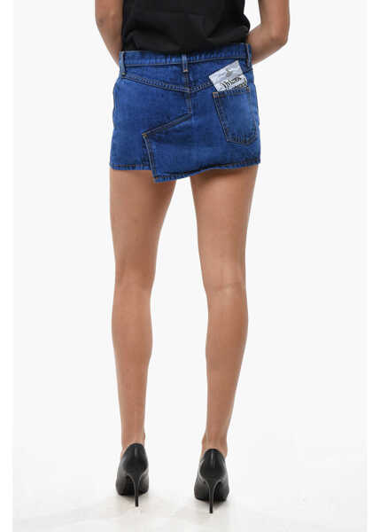 Fuste scurte Vivienne Westwood Denim Miniskirt With Asymmetric Design Blue Femei (BM 19436504) 2