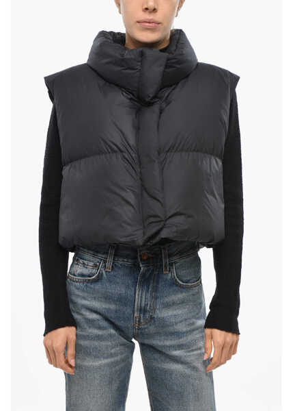 Geci de iarna Bacon Crop Ramon Down Vest With Hidden Buttoning Black Femei (BM 19436507) 1