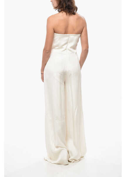 Salopete Max Mara Sleeveless Blando Jumpsuit With Draped Design White Femei (BM 19436537) 2