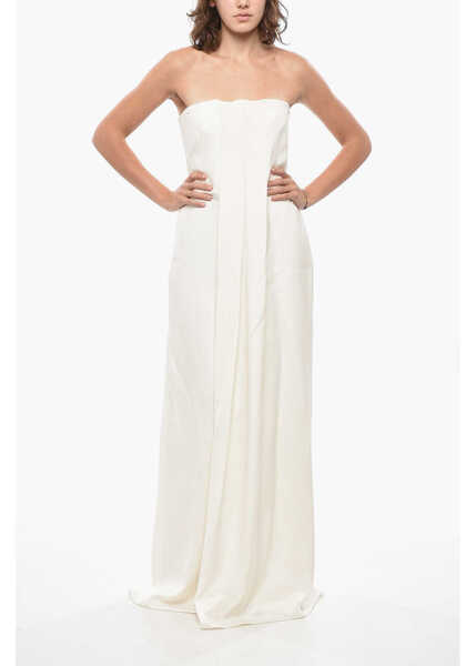 Salopete Max Mara Sleeveless Blando Jumpsuit With Draped Design White Femei (BM 19436537) 1
