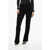 AVENUE MONTAIGNE Corduroy Bootcut Pants With Elastic Waistband Black