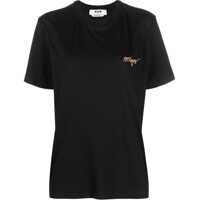 Tricouri Cotton Crew-Neck T-Shirt With Side Embroidery Logo Femei