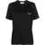 MSGM Cotton Crew-Neck T-Shirt With Side Embroidery Logo Black