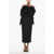 Max Mara Sportmax Bare Back Midi Dress With Feather Detail Black