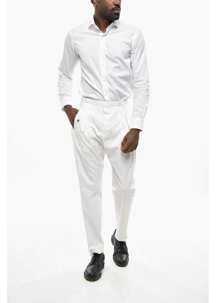 Pantaloni casual CORNELIANI Trend Cotton Chinos Pants White Barbati (BM 19436555) 3