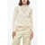 Ermanno Scervino Crew Neck Cashmere Blend Sweater With Lace Inserts White