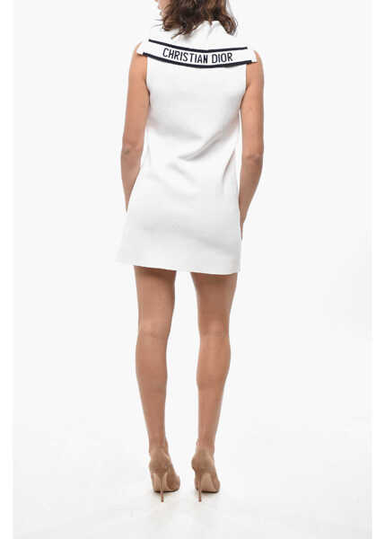 Rochii scurte Dior Stretchy Star Minidress With Half Zip White Femei (BM 19436567) 2