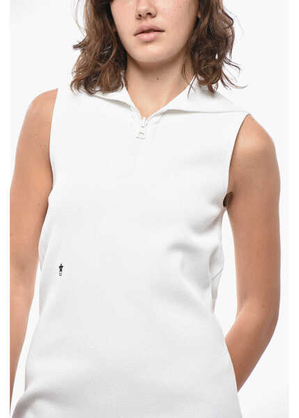 Rochii scurte Dior Stretchy Star Minidress With Half Zip White Femei (BM 19436567) 3