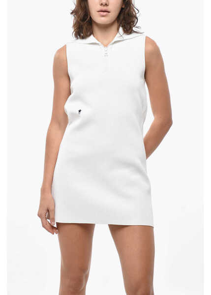 Rochii scurte Dior Stretchy Star Minidress With Half Zip White Femei (BM 19436567) 4