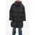 Bacon Collar-Shaped Hood Storm Down Jacket Black