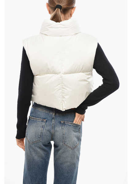 Geci de iarna Bacon Crop Ramon Down Vest With Hidden Buttoning White Femei (BM 19436579) 3