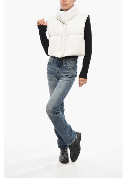 Geci de iarna Bacon Crop Ramon Down Vest With Hidden Buttoning White Femei (BM 19436579) 4