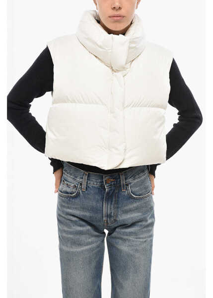 Geci de iarna Bacon Crop Ramon Down Vest With Hidden Buttoning White Femei (BM 19436579) 1