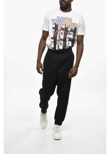 Pantaloni de trening DSQUARED2 Solid Color Relax Dean Fit Joggers With Embossed Logo Black Barbati (BM 19436582) 3