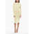 Dries Van Noten Solid Color Bodycon Long Dress Yellow