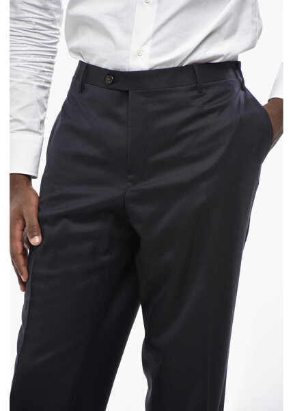 Pantaloni eleganti CORNELIANI Virgin Wool Pants With Hidden Closure Blue Barbati (BM 19436609) 2