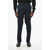 CORNELIANI Virgin Wool And Cotton Pants With Raw-Cut Bottom Blue