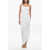 JACQUEMUS Draped Saudade Midi Dress With Bare Back Design White